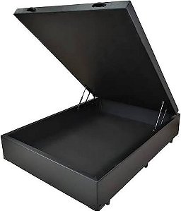 Cama Box Baú New Master Casal Corino Preto