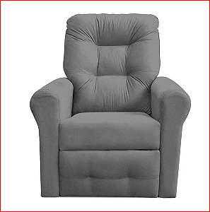 Poltrona do Papai Reclinável Clio Matrix – Suede Cinza (SD.5130)