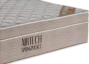 Colchão Airtech Spring Pocket Ortobom Casal 1,38 cm x 1,88 cm x 0,30 cm de altura