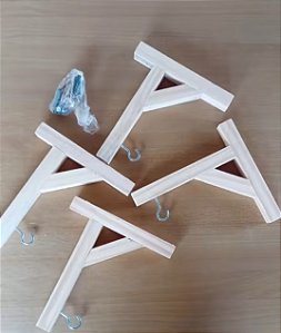 kit com 4 Suportes Para Pendurar Vaso Jardim Vertical De Planta.