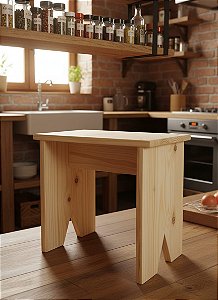 Banco de madeira pinus 33x22