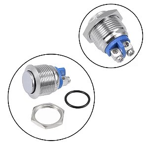 Botão Pulso 16mm Sem Trava 250v Cabeça Alta Push Button