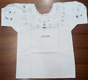 Camisu Em Rechilieu Branco C/Fio - CZ0160