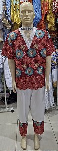 Conjunto Em Renda Africana 2 Peças - CM1101