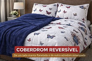 Coberdrom Manta Flanelada Dupla Face - QUEEN
