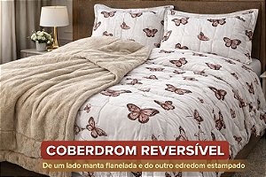 Coberdrom Manta Flanelada Dupla Face - QUEEN