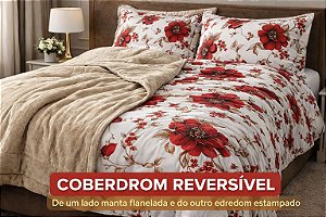 Coberdrom Manta Flanelada Dupla Face - QUEEN