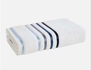 Toalha de Banho Gigante Karsten Lumina - Branca/Azul