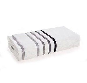 Toalha de Banho Gigante Karsten Lumina - Branca/Cinza