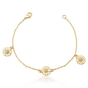 Pulseira flores ANTIALÉRGICA