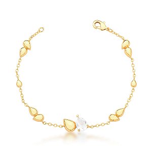Pulseira com gotas de zircônia ANTIALÉRGICA