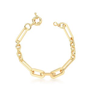 Pulseira elos com círculos ANTIALÉRGICA