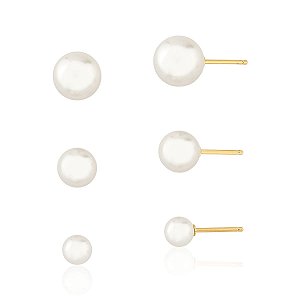 Brinco trio de pérolas II ANTIALÉRGICOS