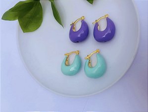 Brinco gota esmaltada HIPOALERGÊNICO