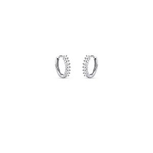 Argola cravejada II PRATA 925 COM BANHO DE RÓDIO