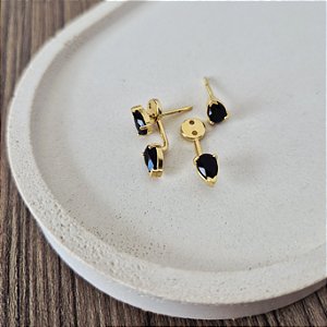 Brinco ear jacket com pedra HIPOALERGÊNICO