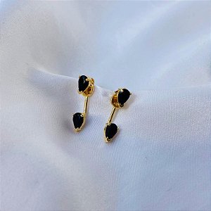 Brinco ear jacket com pedra HIPOALERGÊNICO