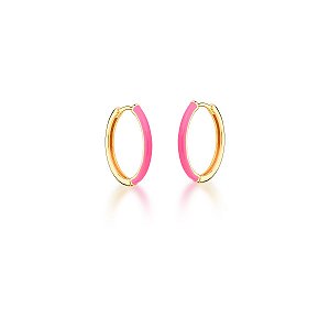 Brinco argola esmaltado ANTIALÉRGICO