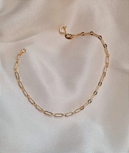 Pulseira elos finos trabalhados HIPOALERGÊNICO