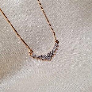 Gargantilha com pingente fixo em zircônia HIPOALERGÊNICO
