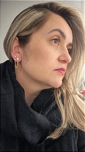 Brinco furo duplo ANTIALÉRGICO