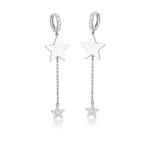 Brinco estrela dupla HIPOALERGÊNICO