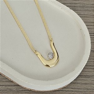 Corrente fita com pingente fixo ANTIALÉRGICA