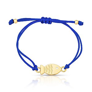 Pulseira sardinha com fio de seda ANTIALÉRGICA