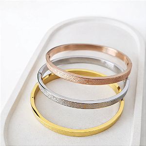Bracelete trio de Pai Nosso em AÇO