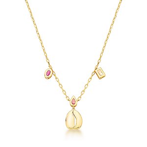 Colar búzio com pedras ANTIALÉRGICO