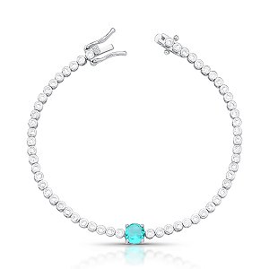 Pulseira riviera com pedra ANTIALÉRGICA