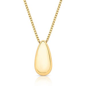 Colar com pingente em gota abaulado ANTIALÉRGICO