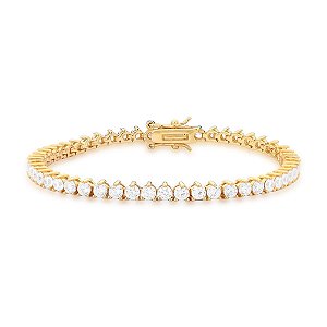 Pulseira riviera com zirconia cristal ANTIALÉRGICA