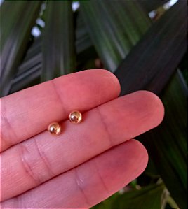 Brinco mini bolinha lisa HIPOALERGÊNICO