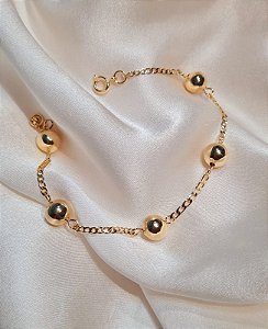 Pulseira esferas II HIPOALERGÊNICA