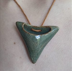 Colar Difusor Triângulo Grande Verde