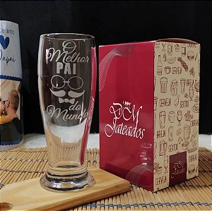 Presente Dia Dos Pais - Taça para cerveja O melhor Pai do Mundo