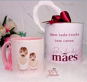 Presente Dia Das Mães - Caneca Mãe e Filha + Tubo Lata - O brinde perfeito  para cada Momento!