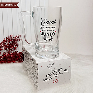 Caneca Chopp 340 ml - Casal Que Bebe Junto..