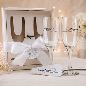 Kit Presente com Taças Personalizadas + Espátula – Pronta Entrega