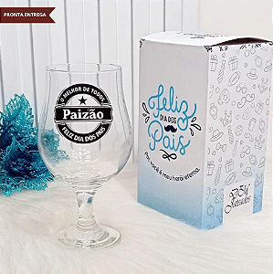 Taça Vidro para chopp/cerveja Paizão - Feliz Dia dos Pais