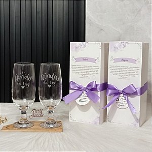 Kit Individual -2 Caixa Branca + 2Taça Floripa - Personalizados