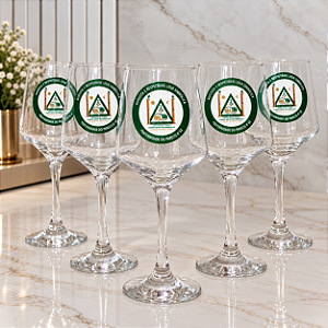 Taça Brunelo para vinho personalizada - Gravação colorida