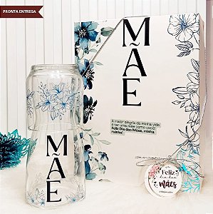 Jogo Moringa E Copo Para Água + Caixa Com Tema - Dia Das Mães