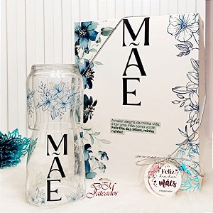Jogo Moringa E Copo Para Água + Caixa Com Tema - Dia Das Mães