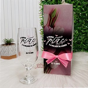 Dia das Mães - Taça Floripa Cerveja + Caixa presente Mãe Te Amo