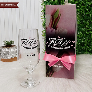 Dia das Mães - Taça Floripa Cerveja + Caixa presente Mãe Te Amo
