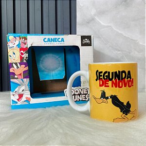 Caneca Looney Tunes Patolino – “Segunda de Novo!” | Presente Divertido
