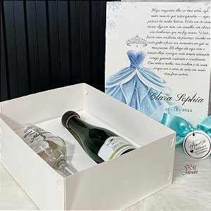 Kit 15 anos + Taça Champanhe + Caixa Personalizada