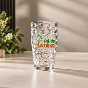 Copo Poema para água ou suco personalizado adesivo UV - Gravação colorida